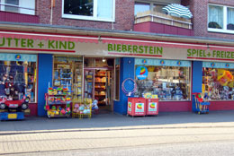 Unser Spielzeug-Geschäft in Elmshorn von Außen